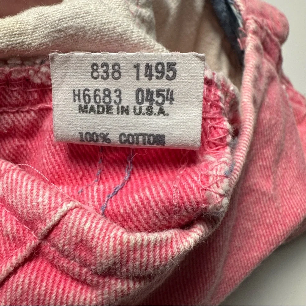 Vintage 90’s OshKosh B’gosh Pink Denim Overalls | Polka Dot Trim · Made USA